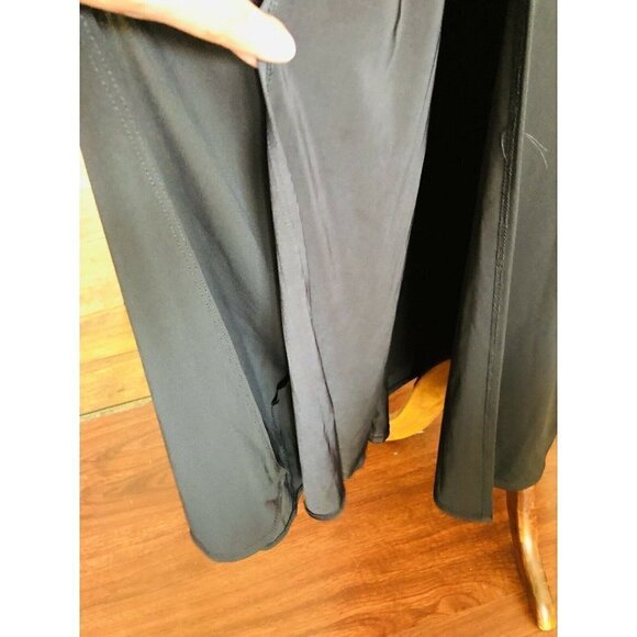A.B.S. By Allen Schwartz Black Jersey Halter cape Sleeve Maxi Dress size M - Picture 9 of 12